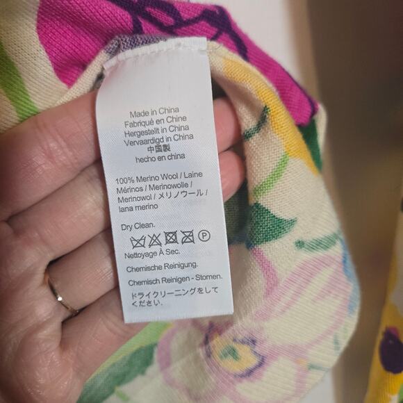 J Crew Floral Pullover Lightweight Sweater Kidcore Spring Summer Bright S - Picture 4 of 7